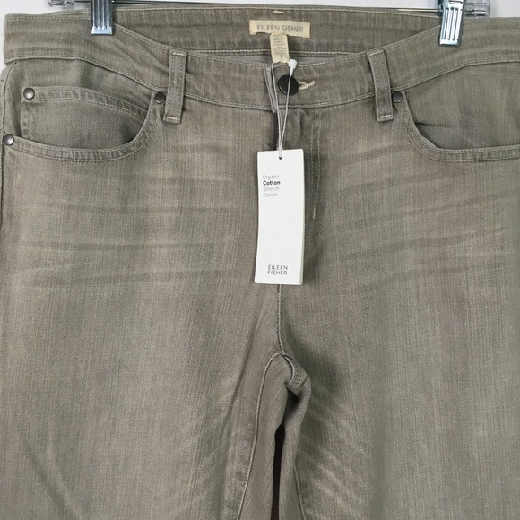 Eileen Fisher Organic Gray Boyfriend Jeans 8 - Picture 5 of 8